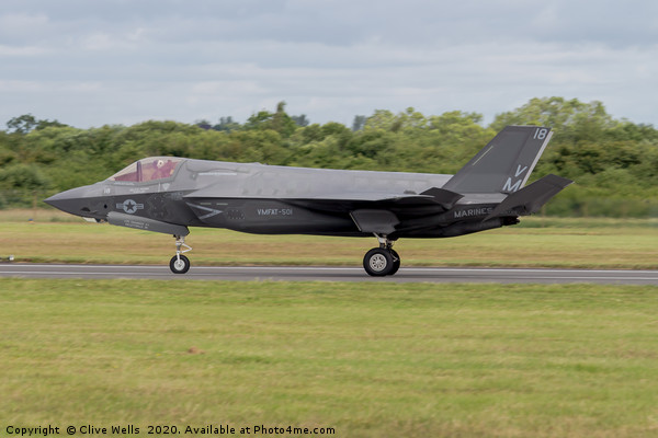 Lockheed Martin F-35A Lightning II at RAF Fairford Picture Board by Clive Wells