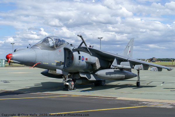 BAe Harrier seen at RAF Marham in Norfolk Picture Board by Clive Wells