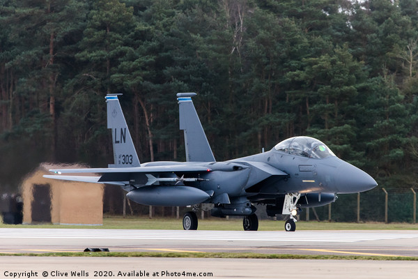 F-15E ready for take off at RAF Lakenheath, Suffol Picture Board by Clive Wells