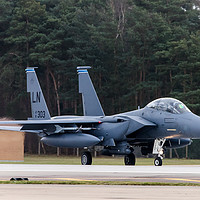 Buy canvas prints of F-15E ready for take off at RAF Lakenheath, Suffol by Clive Wells