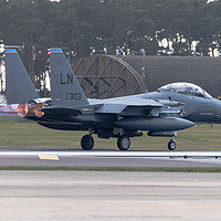 Buy canvas prints of F-15 Eagle seen at RAF Lakenheath in Suffolk by Clive Wells