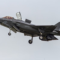Buy canvas prints of F-35 Lightning II in the hover at RAF Fairford by Clive Wells