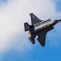 Buy canvas prints of F-35 Lightning seen at RAF Fairford  by Clive Wells