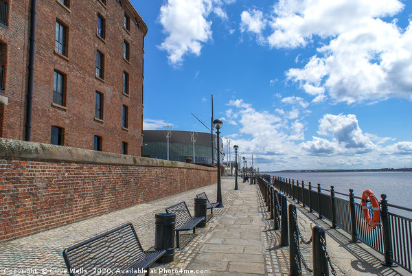 Waterfront view by the River Mersey in Liverpool. Picture Board by Clive Wells