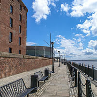 Buy canvas prints of Waterfront view by the River Mersey in Liverpool. by Clive Wells