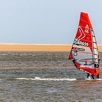 Buy canvas prints of Wind surfing at Wells-Next-Sea in North Norfolk  by Clive Wells