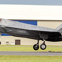 Buy canvas prints of F-35 Lightning II landing at RAF Fairford by Clive Wells