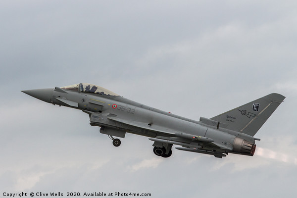 Eurofighter Typhoon seen at RAF Fairford RIAT Glou Picture Board by Clive Wells