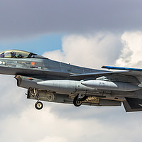Buy canvas prints of General Dynamics F-16-AM seen at RAF Fairford by Clive Wells