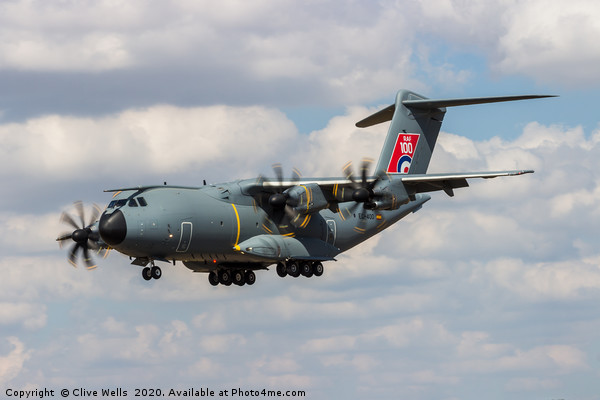 Airbus A400M Atlas on final approach at RAF Fairfo Picture Board by Clive Wells