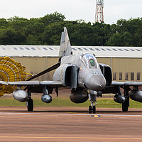 Buy canvas prints of F-4E Phantom at RAF Fairford, Gloustershire by Clive Wells