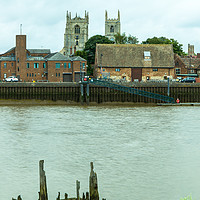 Buy canvas prints of View of Kings Lynn from over the River Great Ouse. by Clive Wells