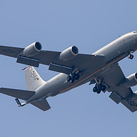 Buy canvas prints of Boeing KC-135 Stratotanker with wheels down. by Clive Wells