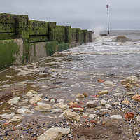 Buy canvas prints of Waves breaking at Hunstanton in Norfolk by Clive Wells