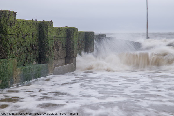 Waves using ND filter seen at Hunstanton, Norfolk Picture Board by Clive Wells