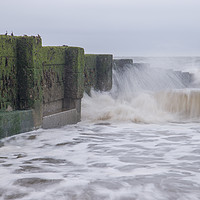 Buy canvas prints of Waves using ND filter seen at Hunstanton, Norfolk by Clive Wells