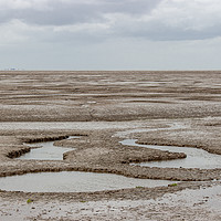 Buy canvas prints of Mud flats seen at Snettisham beach in Norfolk by Clive Wells