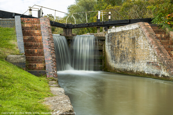 Close in of lock gates at Stoke Brurne. Picture Board by Clive Wells