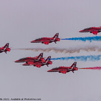 Buy canvas prints of Red Arrows by Clive Wells