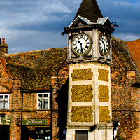 Buy canvas prints of The Clock in Gaywood, Kings Lynn by Clive Wells