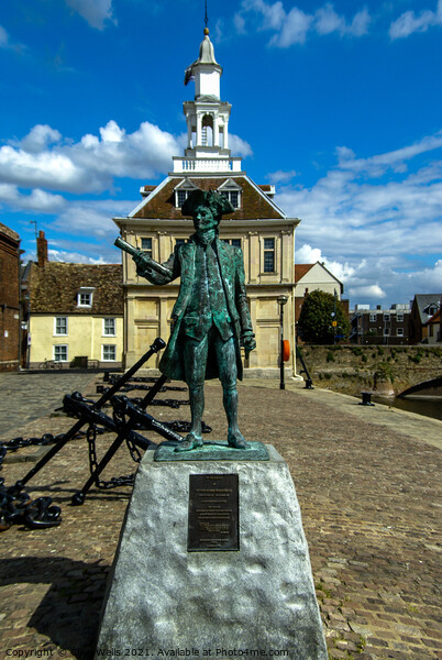 Statue in front of the Customs House in Kings Lynn Picture Board by Clive Wells