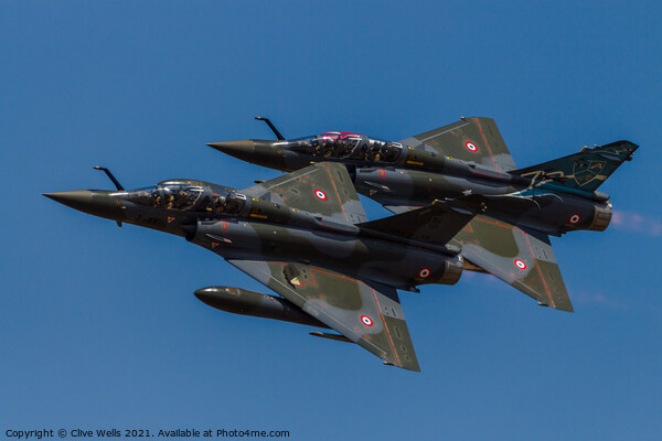 Couteau Delta, 2 x Mirage 2000D`s of the French Air Force. Picture Board by Clive Wells