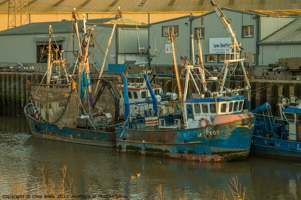 Two fishings boats at low tide Picture Board by Clive Wells