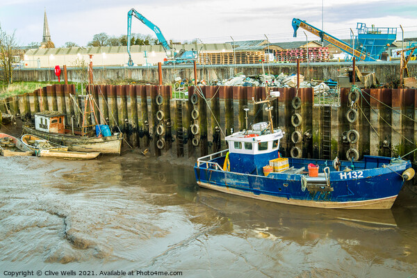 Low tide at Kings Lynn Picture Board by Clive Wells