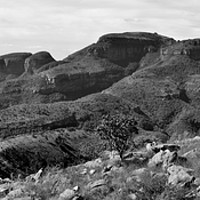 Buy canvas prints of Blyde River Canyon monochrome by Sue Hoppe