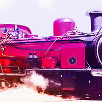 Buy canvas prints of Vivid Steam Engine by Sue Hoppe