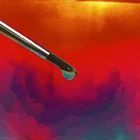 Buy canvas prints of Paint brush with water droplet  by Dinil Davis