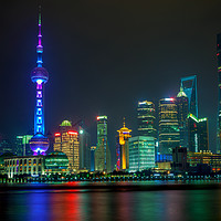 Buy canvas prints of Pudong District from the Bund in Shanghai by Lenscraft Images