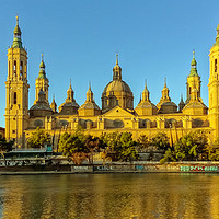 Buy canvas prints of Basilica Nuestra Senora del Pilar, Zaragoza by Lenscraft Images