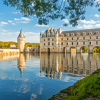 Buy canvas prints of Chateau de Chenonceau and River Cher by Lenscraft Images