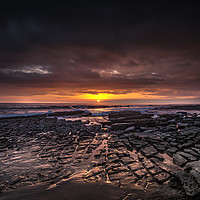 Buy canvas prints of Nash Point Sunset by Drew Davies