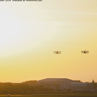 Prestwick Sunset Plane Ascend