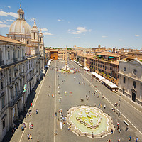 Buy canvas prints of aerial view of Piazza Navona in Rome by Valerio Rosati
