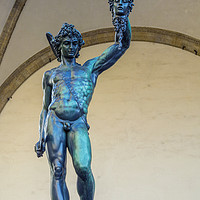 Buy canvas prints of Bronze statue of Perseo with the head of Medusa by Valerio Rosati