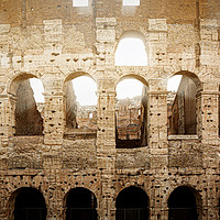 Buy canvas prints of Roman Colosseum during sunset by Valerio Rosati