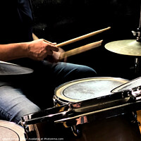 Buy canvas prints of a drummer while playing the drums by Valerio Rosati