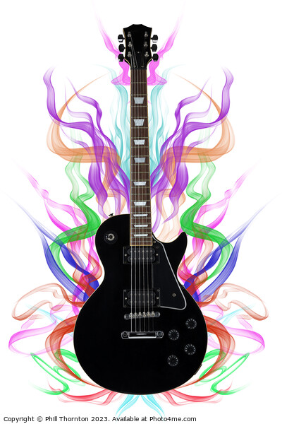 Smoking sound guitar Picture Board by Phill Thornton