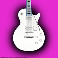 Buy canvas prints of Pink Eclipse Inverted  White Guitar by Phill Thornton