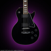 Buy canvas prints of Dark Melodies The Black Guitars Soul by Phill Thornton