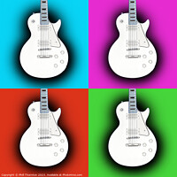 Buy canvas prints of The Electrifying Guitar on a coloured grid by Phill Thornton