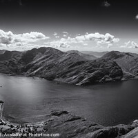 Buy canvas prints of View from Beinn Sgritheall over Loch Hourn B&W by Phill Thornton