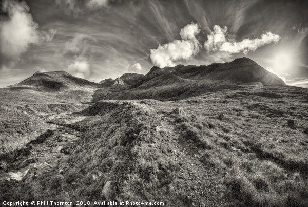 The Black Cuillin Range No. 1 Picture Board by Phill Thornton