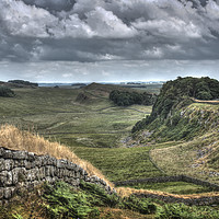 Buy canvas prints of Hadrian's Wall looking East. by Phill Thornton