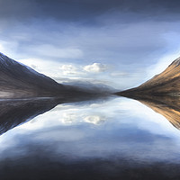 Buy canvas prints of Shadow & Light in Glen Etive. by Phill Thornton