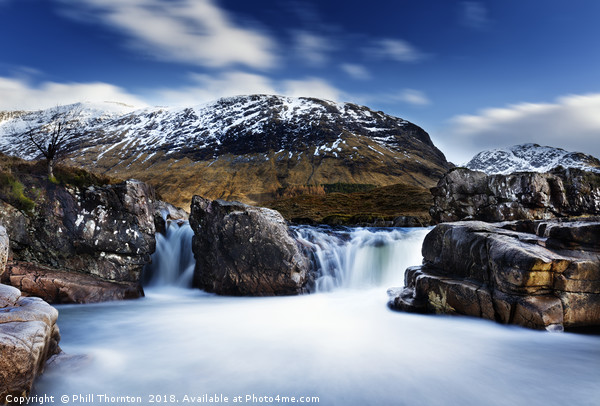 Waterfall on the River Etive. Picture Board by Phill Thornton