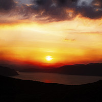 Buy canvas prints of Sunsetting over Portree, Isle of Skye, No.2 by Phill Thornton